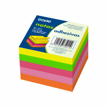 Cubo de 400 Notas 5 Colores Neon 75 x 75 mm