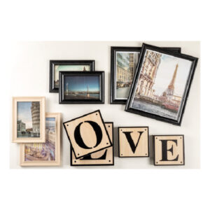 Set de 10 Piezas de Madera (2 Fotos 23 x 28 - 2 Fotos 10 x 15 - 1 Fotos 13 x 18 - 1 Fotos 10 x 15 cm)