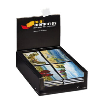 Display de 36 Álbumes de 40 Fotos Slip-in Bolsa Negra y Número de Fotos de 10 x 15 cm