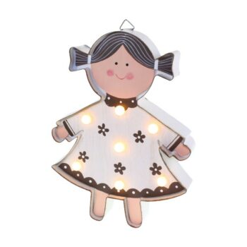 Muñeca Metal Blanca Con Luz Grande