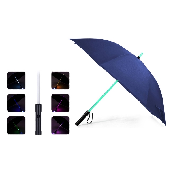 Paraguas Con Luz Azul