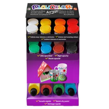 Expositor Pintura Dedos Acrylic Basic 40 ml + 250 ml