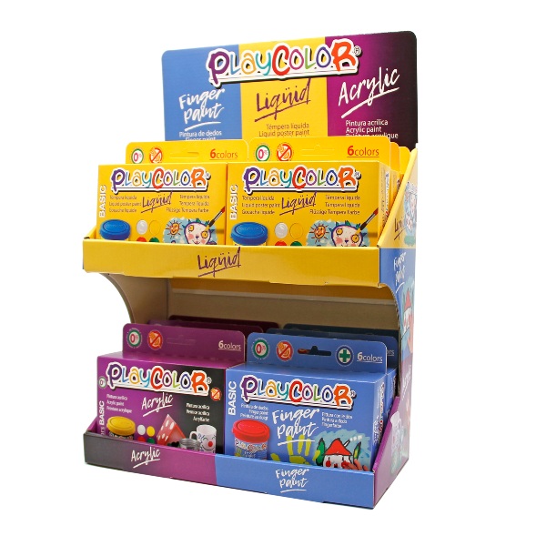 17 Expositor Playcolor Liqüid / Finger / Acrylic 40 ml