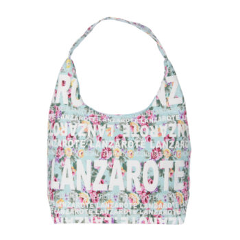 Bolso Góndola Flowers Lanzarote Negro/Verde/Blanco