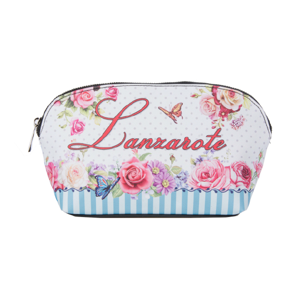 Neceser Vintage Flowers Lanzarote Blanco