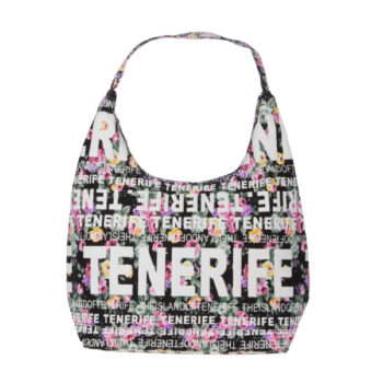 Bolso Góndola Flowers Tenerife Negro/Blanco/Multi.