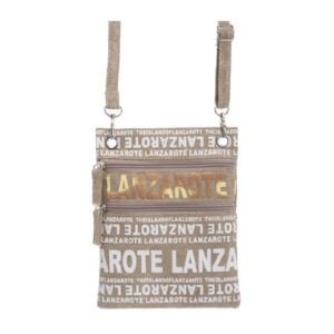 Bolso Pasaporte Degrade Lanzarote Marrón/Gold