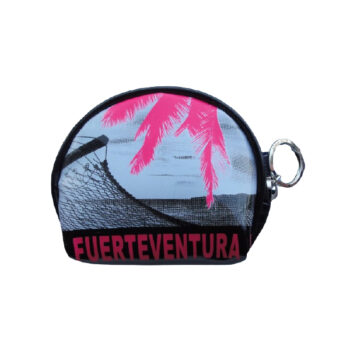 Monedero Redondo Vistas Fuerteventura Negro/Gris/Fucsia