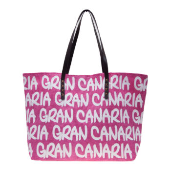 Bolso Paper Gran Canaria Fucsia/Blanco