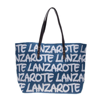Bolso Paper Lanzarote Azul/Blanco