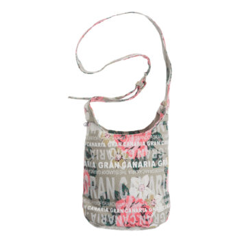 Bolso Saco Flowers Peq. Gran Canaria Beige