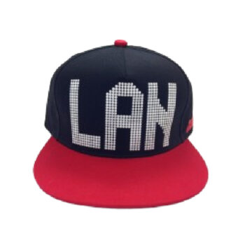 Gorra Flat Lanzarote Negro/Rojo