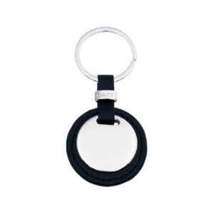B2038-01 Llavero Plateado Forma Redonda