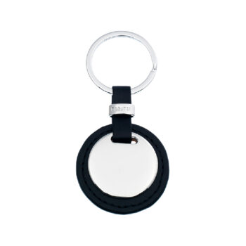 Llavero Plateado Forma Redonda