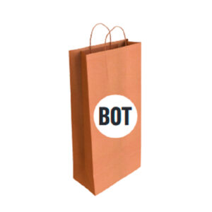 02103052 Bolsa Kraft Tamaño "Botella" 18+8x39 cm