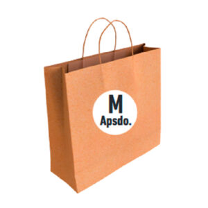 02103060 Bolsa Kraft Tamaño "M Apaisada" 34+12x31 cm