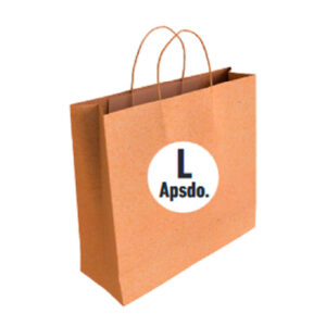 02103070 Bolsa Kraft Tamaño "L Apaisada" 42+14x35 cm