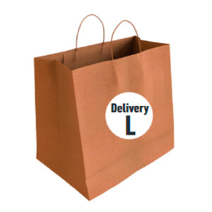 02103075 Bolsa Kraft Tamaño "L Delivery" 36+20x36 cm