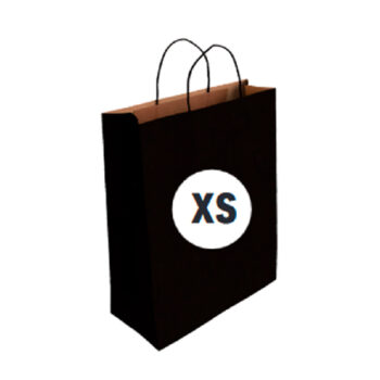 Bolsa Kraft Color Negro Tamaño "XS" 18+8x24 cm