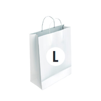 Bolsa Celulosa Blanca Tamaño "L" 32+14x40 cm