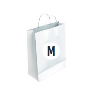 02104030 Bolsa Celulosa Blanca Tamaño "M" 27+12x37 cm