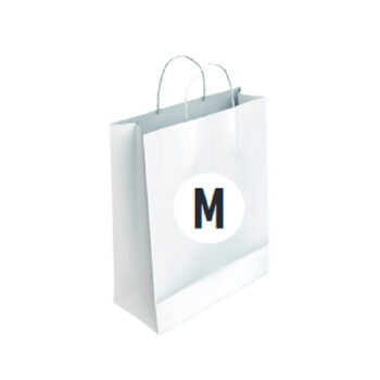 Bolsa Celulosa Blanca Tamaño "M" 27+12x37 cm