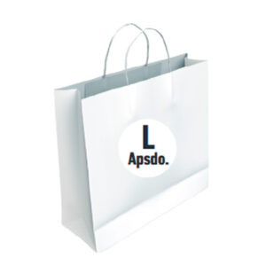 02104070 Bolsa Celulosa Blanca Tamaño "L Apaisada" 42+14x35 cm