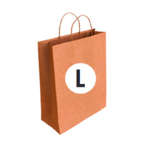 02105075 Bolsa Kraft Tamaño "L" 32+14x40 cm