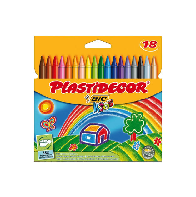 Ceras Plastidecor 18 colores