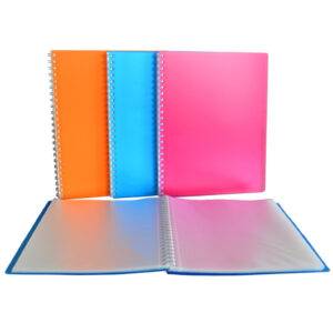 Carpeta Espiral con 20 Fundas Color Azul