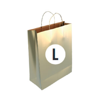 Bolsa Kraft Color Oro Tamaño "L" 32+14x40 cm