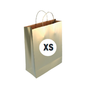 Bolsa Kraft Color Oro Tamaño "XS" 18+8x24 cm