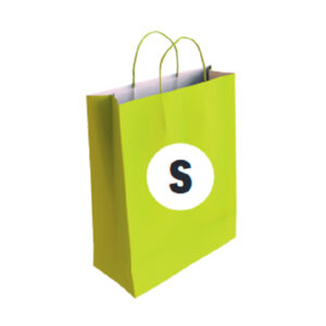 02104011 Bolsa Celulosa Color Pistacho Tamaño "S" 24+10×32 cm