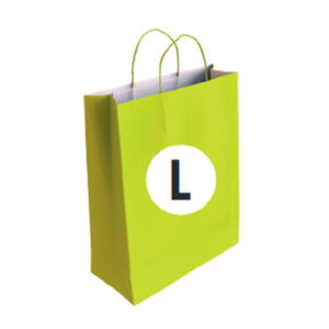 02104017 Bolsa Celulosa Color Pistacho Tamaño "L" 32+14x40 cm