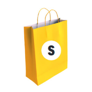 02104029 Bolsa Celulosa Color Amarillo Tamaño "S" 24+10×32 cm