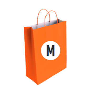 Bolsa Celulosa Color Naranja Tamaño "M" 27+12x37 cm