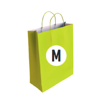 Bolsa Celulosa Color Pistacho Tamaño "M" 27+12x37 cm