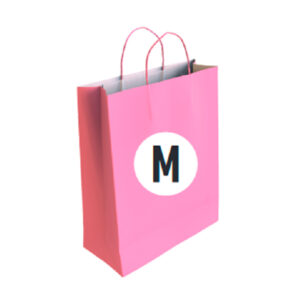 02104038 Bolsa Celulosa Color Rosa Tamaño "M" 27+12x37 cm