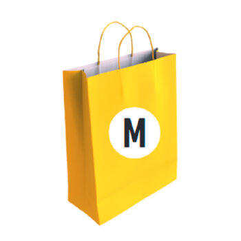 Bolsa Celulosa Color Amarillo Tamaño "M" 27+12x37 cm