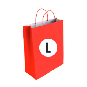 02104040 Bolsa Celulosa Color Rojo Tamaño "L" 32+14x40 cm