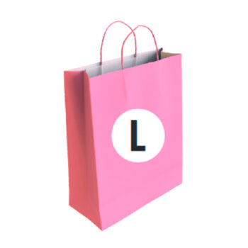 Bolsa Celulosa Color Rosa Tamaño "L" 32+14x40 cm