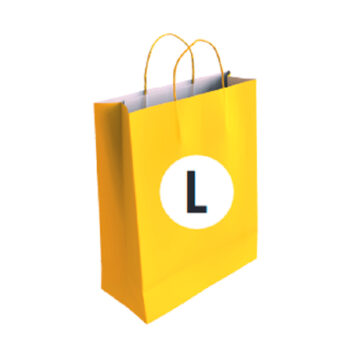 Bolsa Celulosa Color Amarillo Tamaño "L" 32+14x40 cm