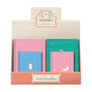 51241 Expositor 12 Cuadernos A5-A6 Santoro Felines