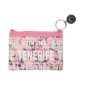 WT002-P Monedero Rectangular Flowers Tenerife Rosa