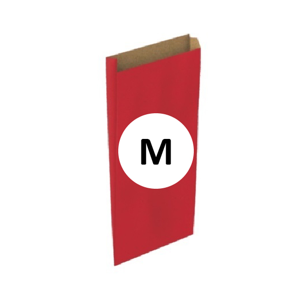 Pack 25 Sobres Kraft Rojo Tamaño "M" 20+6x35 cm