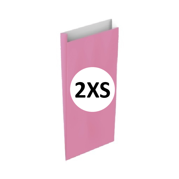 Pack 25 Sobres Celulosa Rosa Tamaño "2XS" 10+3x20 cm