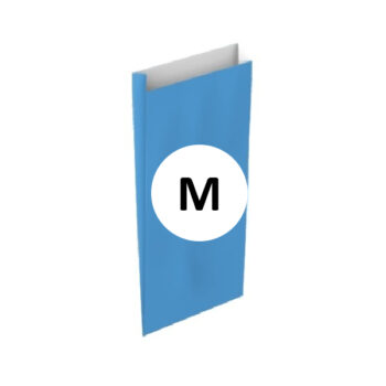 Pack 25 Sobres Celulosa Celeste Tamaño "M" 20+6x35 cm