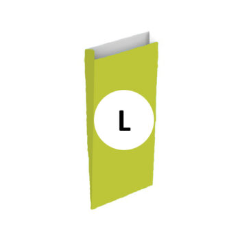 Pack 25 Sobres Celulosa Pistacho Tamaño "L" 25+6x40 cm