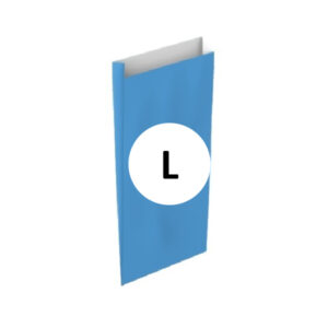 02135003 Pack 25 Sobres Celulosa Celeste Tamaño "L" 25+6x40 cm