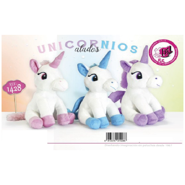 Peluche Unicornio Alado 40 cm